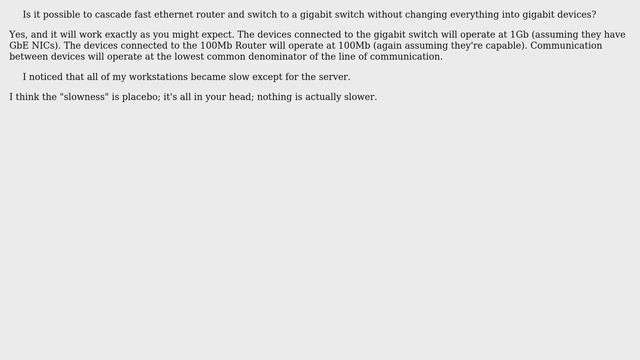 DevOps & SysAdmins: Cascading gigabit switch (10/100/1000) with fast ethernet switch (10/100) смотреть онлайн