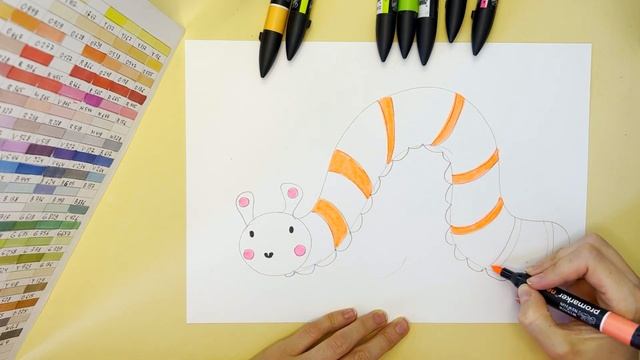 Як намалювати гусеницю - Урок 93 смотреть онлайн