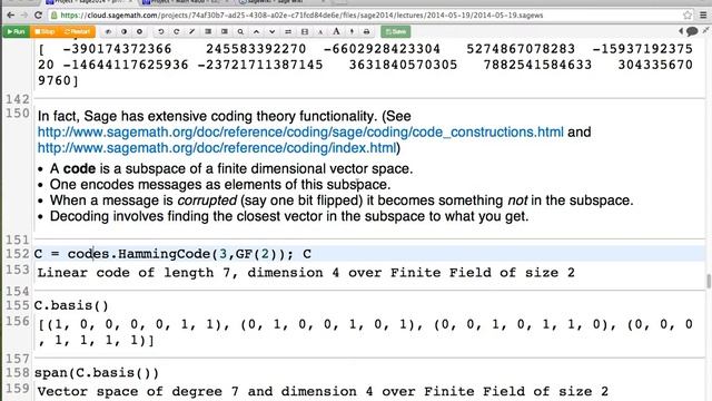 2014-05-19: vector spaces, coding theory, asymptotically fast linear algebra смотреть онлайн