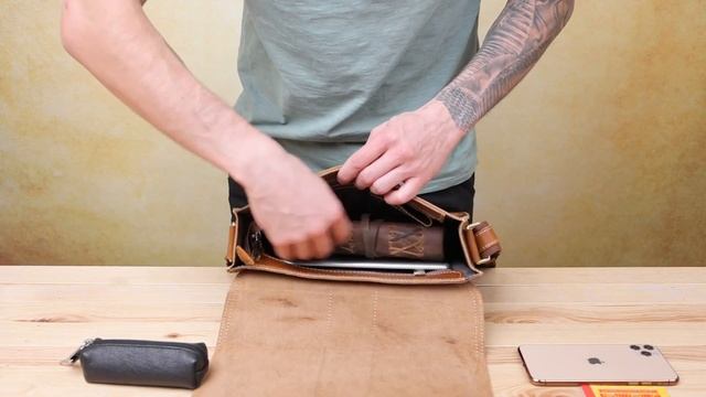 Обзор кожаной мужской сумки Vintage 14231 смотреть онлайн