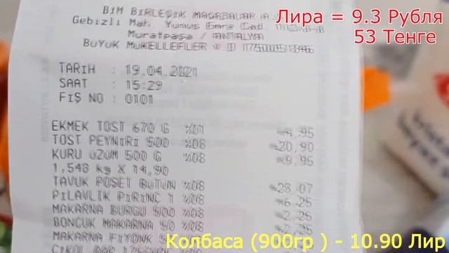 Стоимость продуктов в Турции | Магазин BIM смотреть онлайн