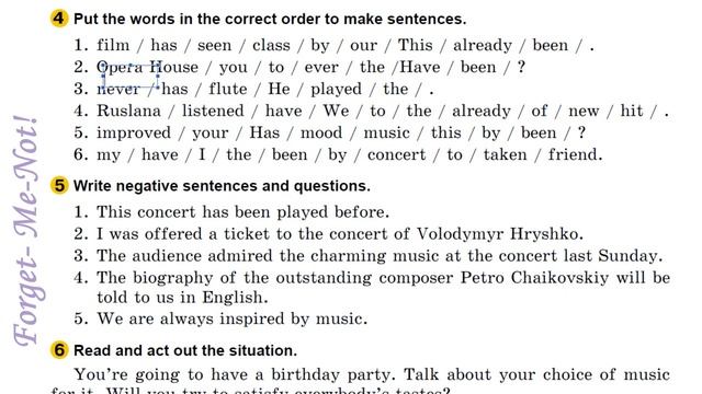 Несвіт 8 Тема 4 Listening To Music Lesson 13 Grammar Review с.113-114✔Відеоурок смотреть онлайн
