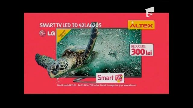 Reclama Altex cu smart tv led 3D 42LA620S LG gratis cu pachet de ochelari 3D (2014) смотреть онлайн