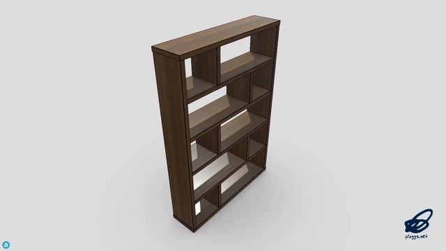 Shelf 7 - low poly PBR 3d model смотреть онлайн