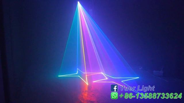 YUER™️ 10W Full Color Laser Light RGB Pattern Scanning Effect Light Stage Projector смотреть онлайн