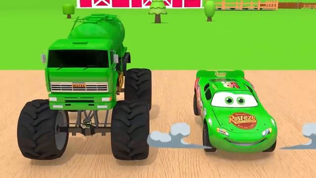 Изучайте цвета с помощью уличных транспортных средств, Игрушек, летающих машинок смотреть онлайн