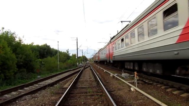 ЭД4М-0450 рейсом Савёловский вокзал-Вербилки отправляется со станции Дмитров. смотреть онлайн