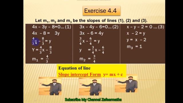 Q.6Show that lines 4x–3y–8=0, 3x–4y–6=0&x–y–2=0 are concurrent & third line bisects angle formed by смотреть онлайн