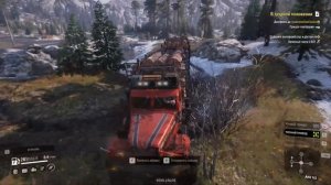 Отвезли за раз 5 коротких бревен КРАЗ ЛЕСОВОЗ SnowRunner