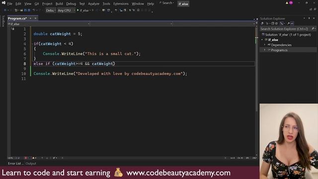 If else statement - C# programming tutorial for beginners смотреть онлайн