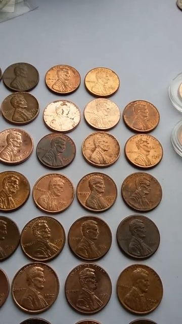 One cents collection.One cent coins bigОдин центовые монеты , коллекция смотреть онлайн