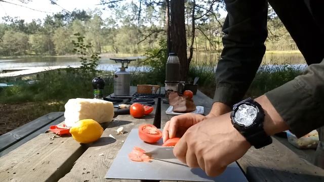 Нож Cold Steel MINI TAC bowie. Тест по продуктам. смотреть онлайн