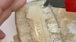 АСМР Распаковка мыла "PALMOLIVE" и нарезка носиком ножа.