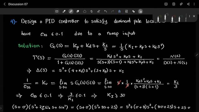 Week 08 - Discussion 09: Lead-Lag Compensator Continued, PD and PID Controller смотреть онлайн