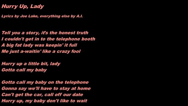 A.I. In The Style Of Chuck Berry-Hurry Up, Lady смотреть онлайн