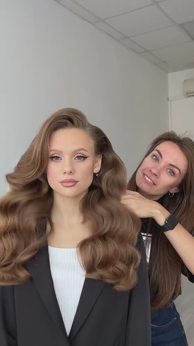 Объем даже на тонких волосах ️#прическа #укладка #волосы #локоны