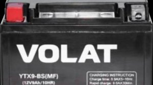 Обзор аккумулятора для мотоцикла (скутера) VOLAT YTX9-BS 12V 9Ah