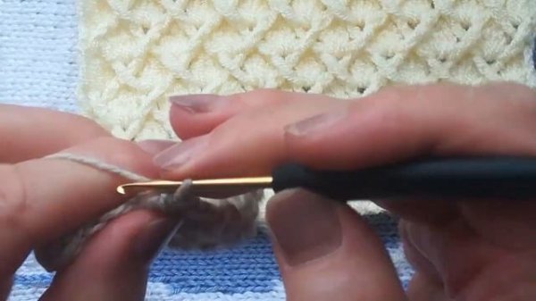 Вязание крючком,очень красивый узор для свитера,жилета,палантина