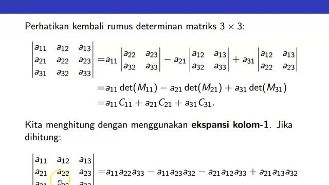 Section 22 Ekspansi Kofaktor (part 1) смотреть онлайн