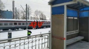 Прибытие на Балтийский вокзал вид из окна электрички ЭД4М