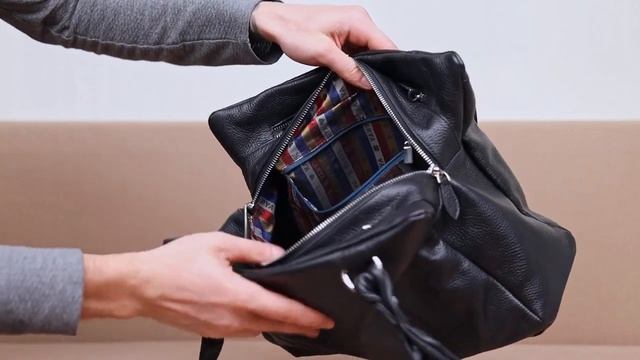 Практичная женская сумка с ручками KARYA 20890 кожаная Черный смотреть онлайн