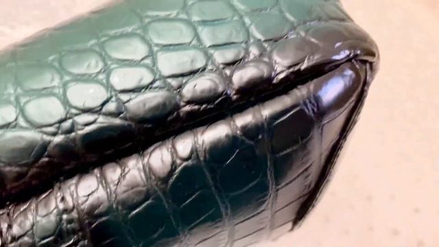Мужская сумка - слинг, из натуральной кожи крокодила! смотреть онлайн