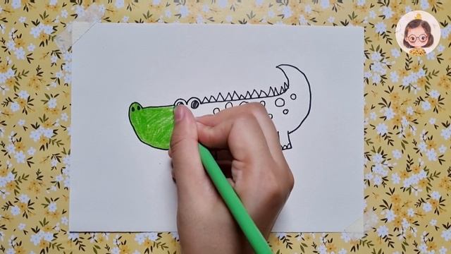 How to Draw and Color a Funny Alligator | EASY DRAWING смотреть онлайн