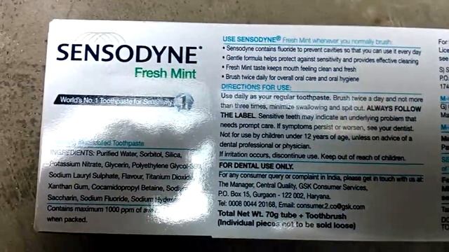 Sensodyne Sensitive Toothpaste Fresh Mint = Free Toothbrush смотреть онлайн