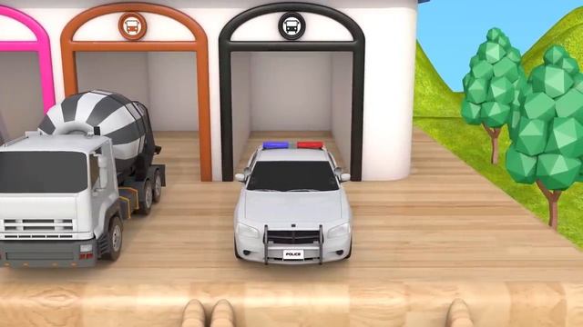 Изучайте цвета с помощью 5 уличных транспортных средств и собирайте фруктовые колеса смотреть онлайн