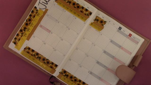 Hobonichi Cousin Avec July Monthly Planner Decoration - Sunflower Themed Stickers & Washi tape смотреть онлайн