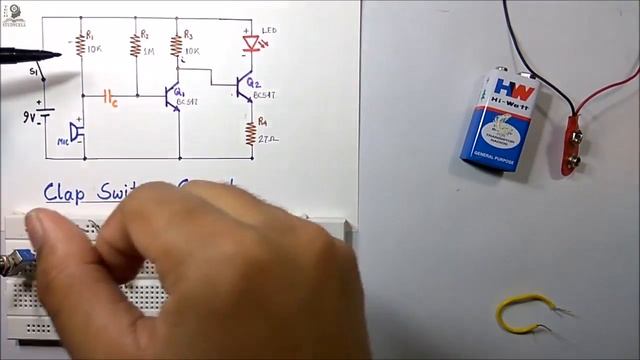 How to make Clap Switch & Music Rhythm LED Flash light circuit without 555 Timer/Electronics Projec смотреть онлайн