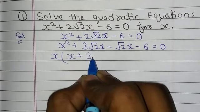 Solve the quadratic Equation: X^2 + 2√2X - 6 = 0 for X? смотреть онлайн