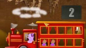 Лунтик считает червячков в вагоне игра, Moonzy finds worms in the car game