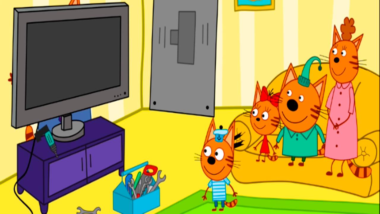 TPИ KOTA - Развивающий мультфильм для детей "Пазлы" Познавательный мультик для малышей смотреть онлайн