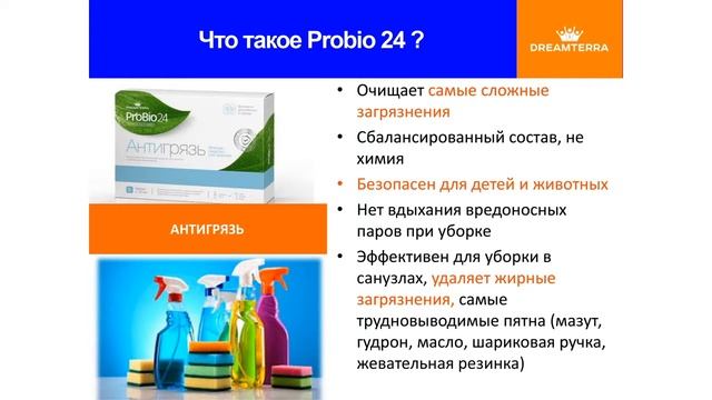 Антигрязь серии ProBio24 - концентрированный пятновыводитель от компании DREAMTERRA смотреть онлайн