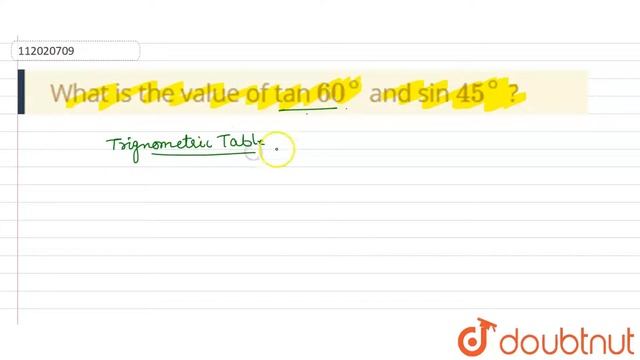 What is the value of tan `60^@` and sin `45^@` ? смотреть онлайн