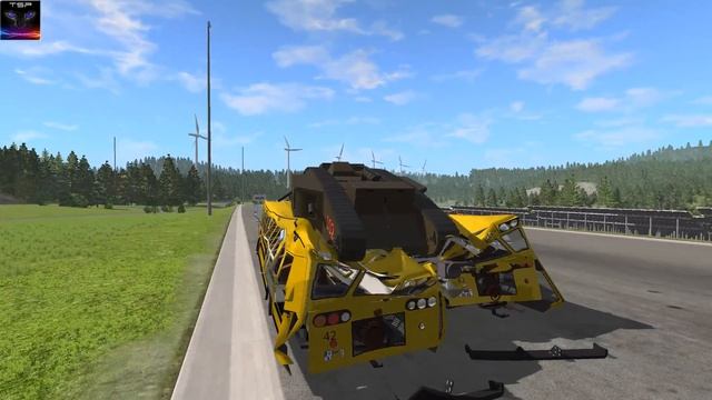Tank Crushing Cars (Mark IV Goliath Tank) - BeamNG drive crashes смотреть онлайн