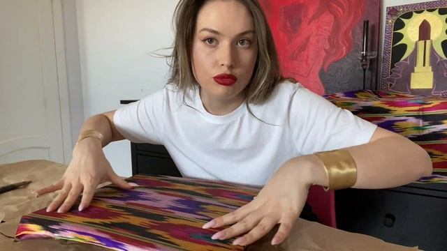 Рисую на узбекской ткани ИКАТ смотреть онлайн