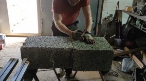 Кладка арболитовых блоков на обычную пену. Я прифигел... Тест на разрыв