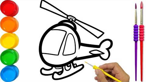 Как поэтапно нарисовать вертолет для начинающих и малышей смотреть онлайн