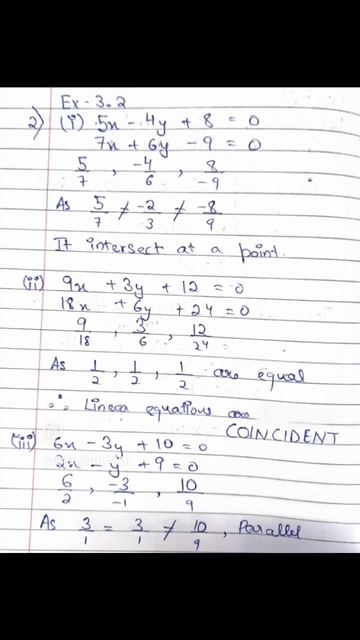 Pair of Linear equations in two variables - Exercise 3.2 (Part-1) #learnwithakku #viral #maths смотреть онлайн