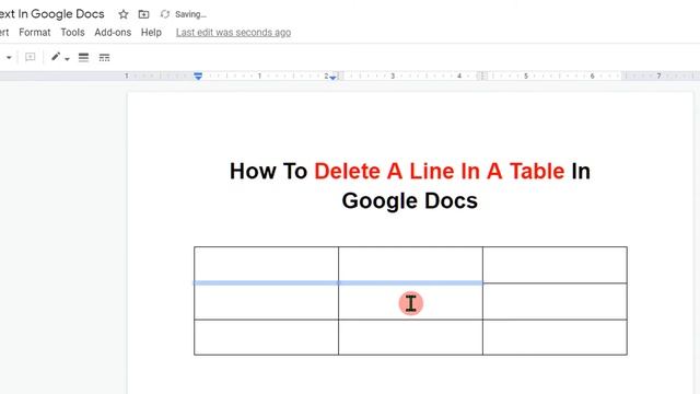 How To Delete a Line In a Table In Google Docs - Quickly ! смотреть онлайн