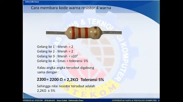 Tabel kode warna dan membaca nilai resistor pagi смотреть онлайн