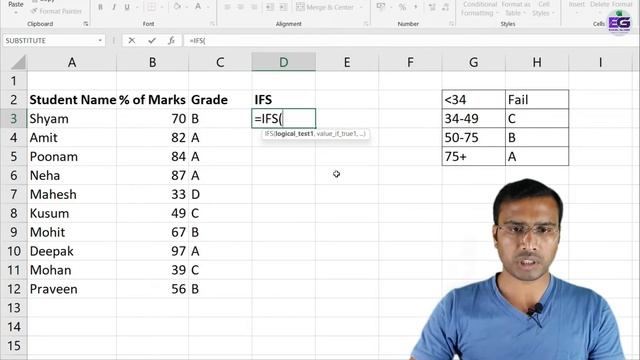 IFS Function in Excel | Difference Between IF & IFS in Hindi | Excel Globe Tutorial #54 смотреть онлайн