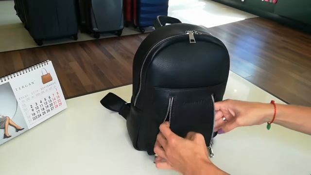 РЮКЗАК ЖЕНСКИЙ VALIENTE 1062 ОДНО ОТДЕЛЕНИЕ ВЕРТИКАЛЬНЫЕ МОЛНИИ VENETTO BLACK ЧЕРНЫЙ смотреть онлайн