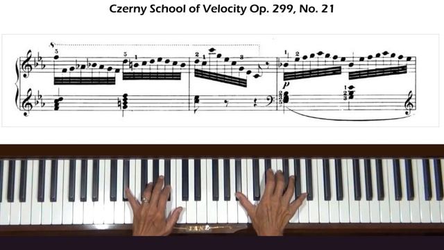 Czerny The School of Velocity Op. 299, No. 21 Piano Tutorial смотреть онлайн