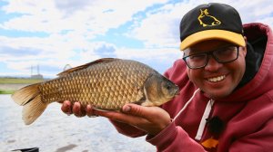 Фидерная ловля карася в речном порту города Чебоксары. Река Волга.