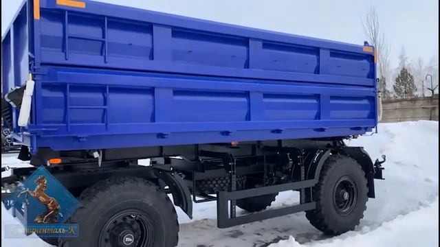 Самосвальный прицеп с трехсторонней разгрузкой. смотреть онлайн