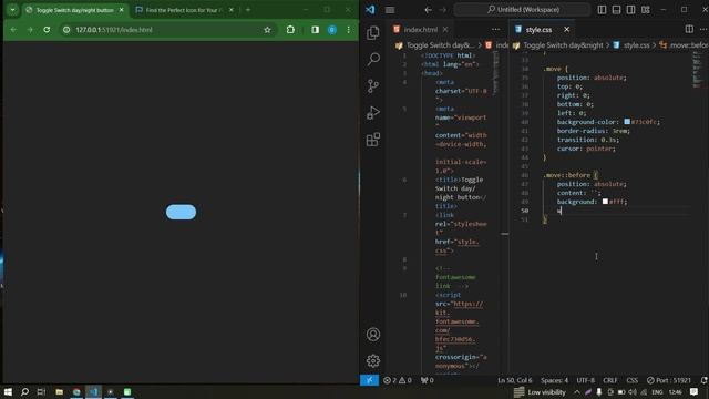 Переключатель CSS день / ночь используя HTML & CSS || Toggle switch button day / night mode смотреть онлайн