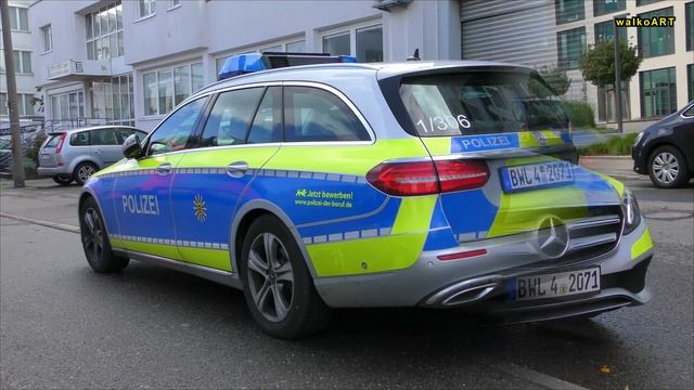 Streifenwagen Polizei BW Mercedes-Benz E Klasse T-Modell S213 - E-Class estate german police car смотреть онлайн